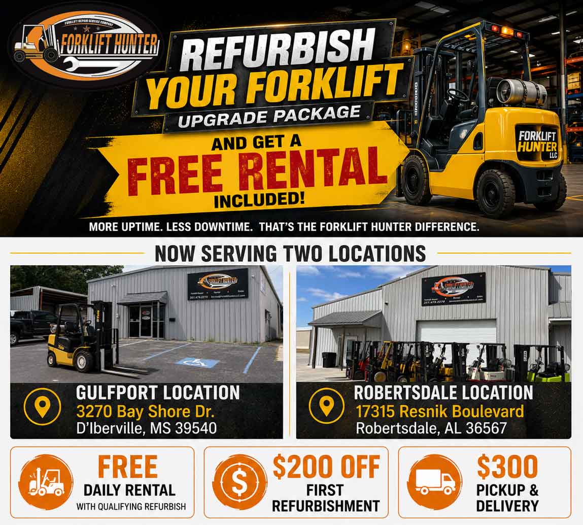 Refurbish Your Forklift and Receive a FREE Daily Rental